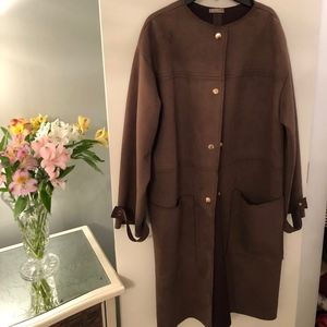 ZARA Forest Green Suede Coat